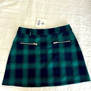 SEEK The Label - Navy and Green Plaid Skirt from LF Stores